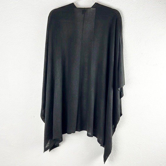 🖤♠️ Black Lightweight Thin Knit Shawl Wrap - Picture 3 of 11